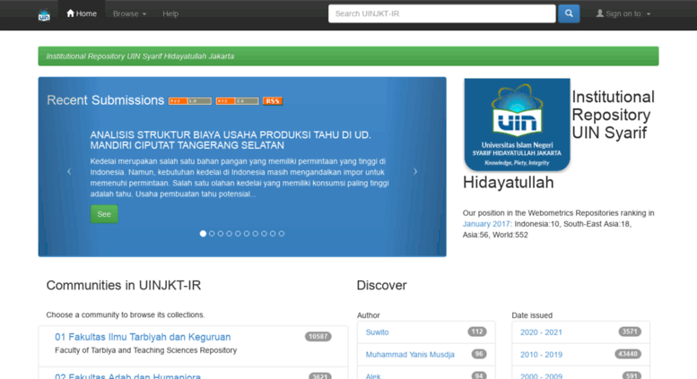 Access repository.uinjkt.ac.id. Institutional Repository