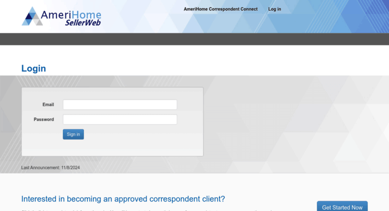 Access Log in AmeriHome