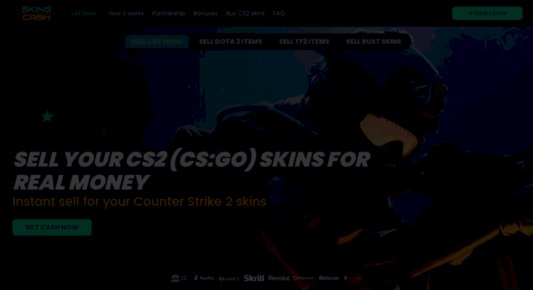 Access skins.cash. Sell CSGO Skins Get Instant Payment Skins.Cash