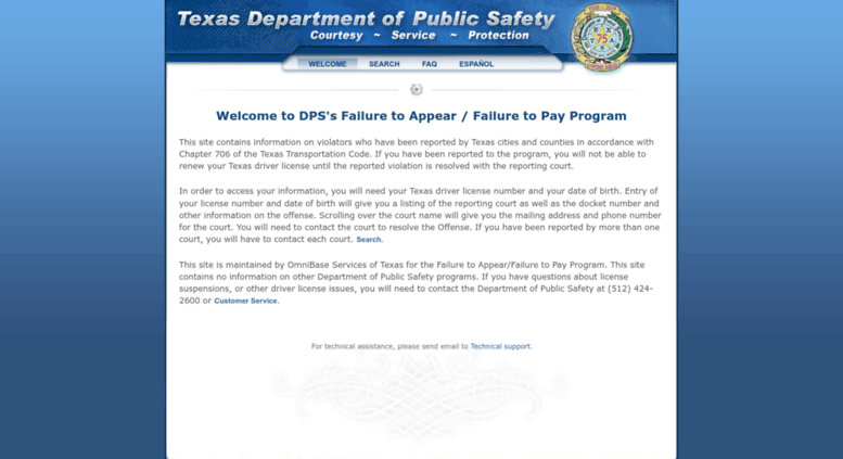Access Texas Department of Public Safety