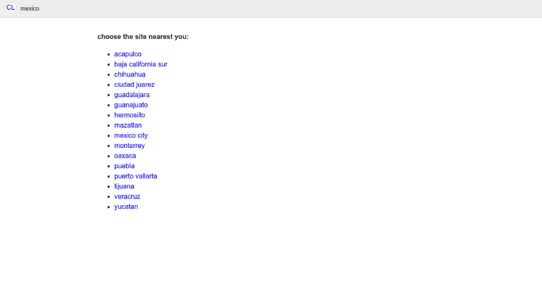 Access craigslist mexico