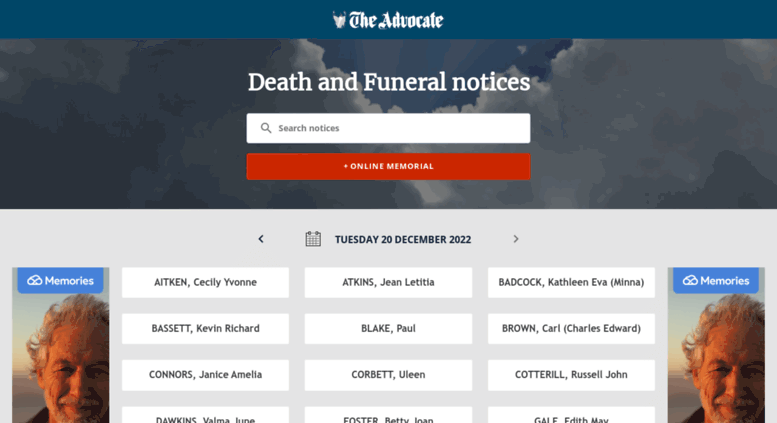 Access The Advocate Death Notices Burnie