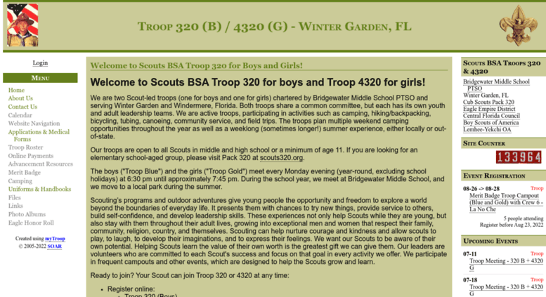 Access Boy Scout Troop 320, Winter Garden FL Home Page
