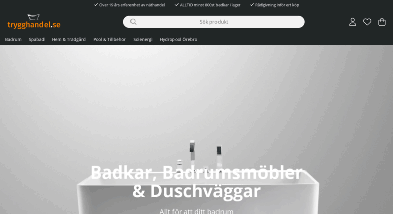 trygghandel badkar Access Trygghandel.se. Allt För Ert Badrum | Badkar ,Duschkabiner & Möbler - Trygghandel.se