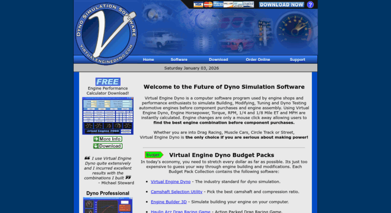 Access to Virtual Engine Dyno The