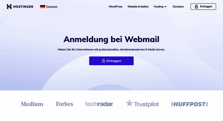Access webmail.hostinger.de. Webmail Erstellen Sie neue oder greifen