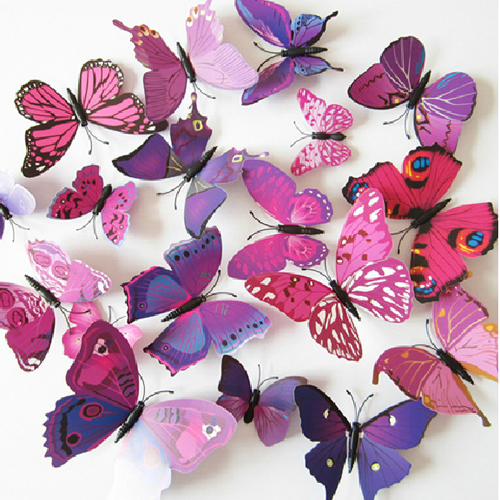 12pcs 3D Butterfly Sticker Decal Wall Mural Decals Home Decor