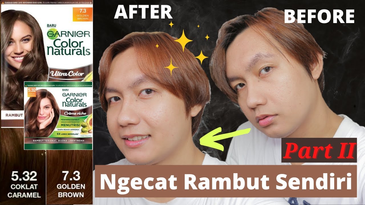 Cobain Garnier Ultra Color Sachet 7.3 Golden Brown + 5.32 Coklat Caramel Mix Keduanya - Bilibili