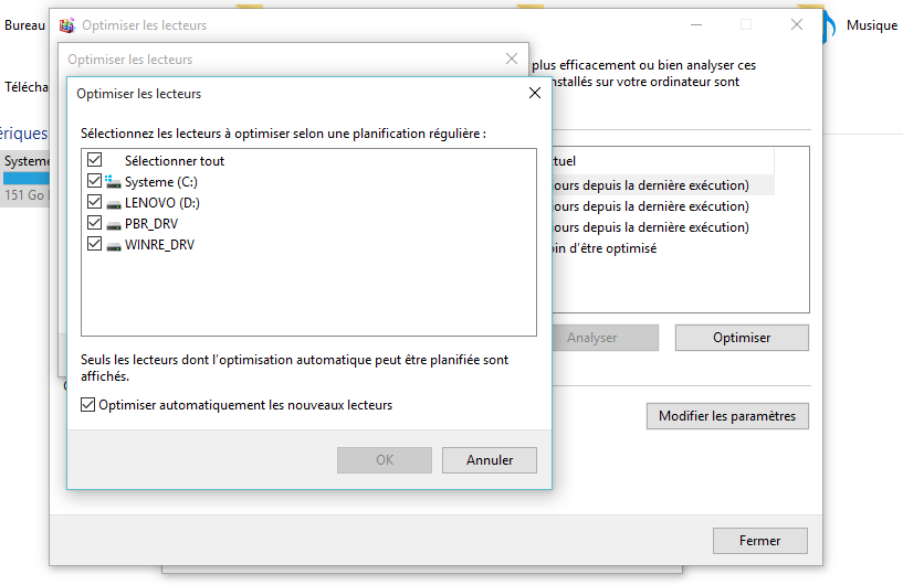 Comment lancer la commande TRIM sur un SSD sous Windows 10