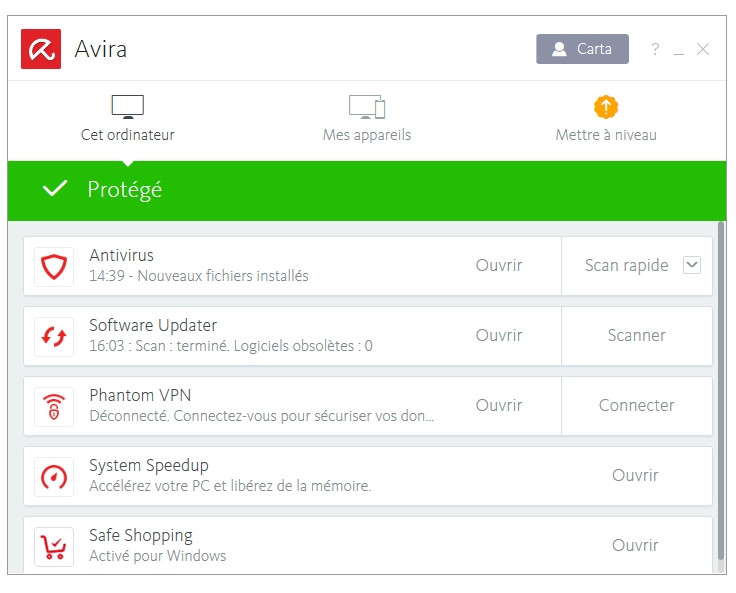 TÉLÉCHARGER AVIRA ANTIVIRUS GRATUIT CLUBIC GRATUIT