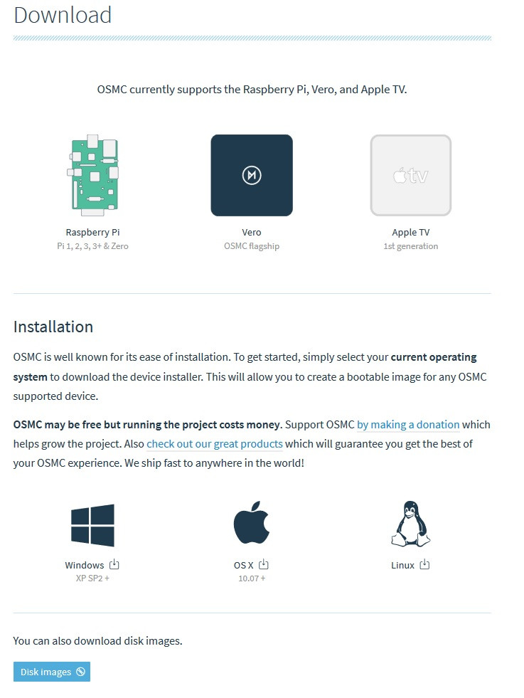 Installer OSMC et transformer un RPi en media center