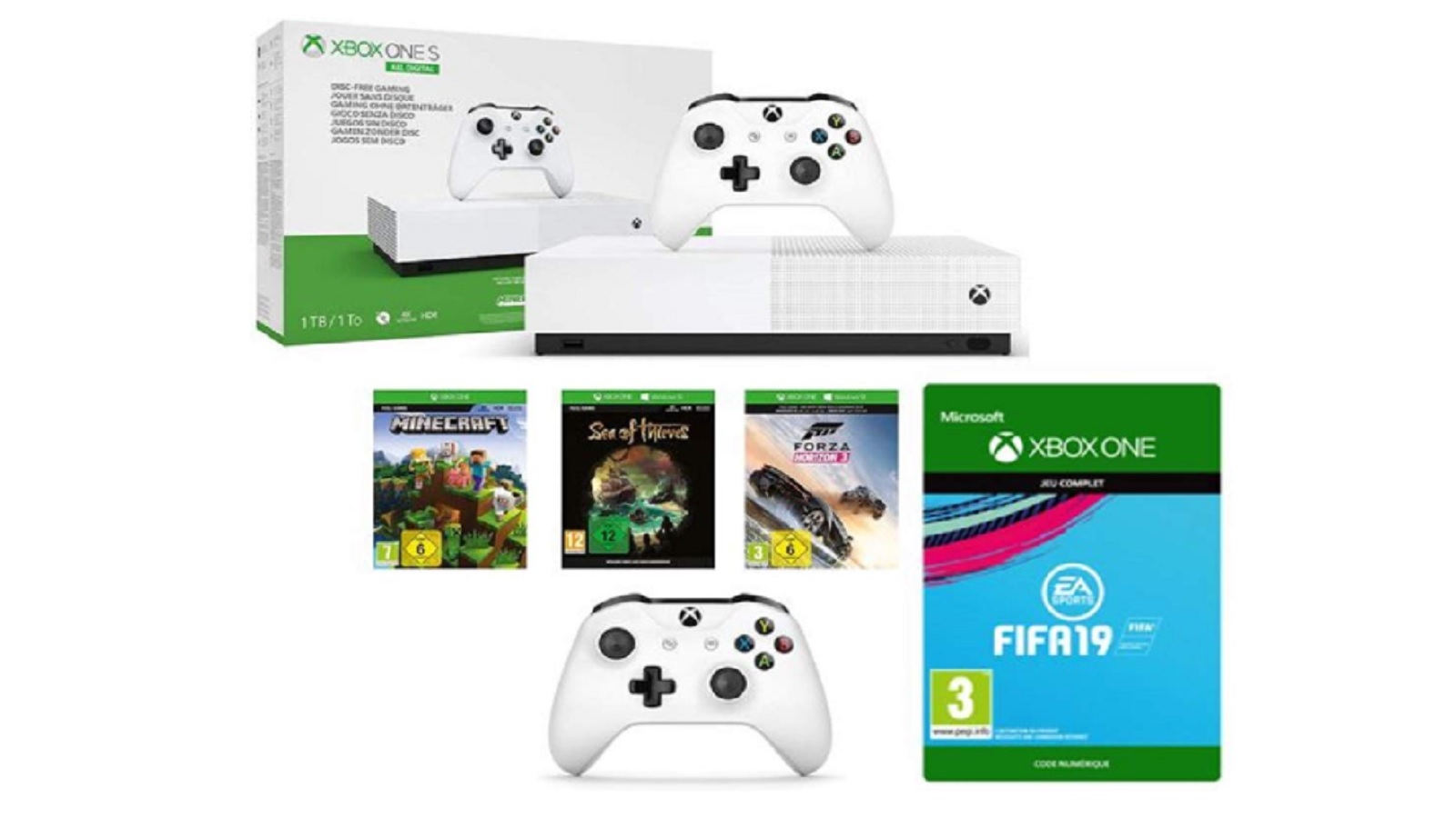 Amazon Prime Day Pack Console Microsoft Xbox One S All Digital a 199