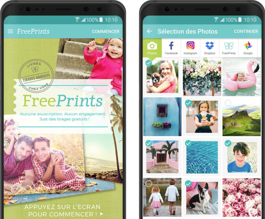 Télécharger FreePrints Tirages photo gratuits pour Android (gratuit
