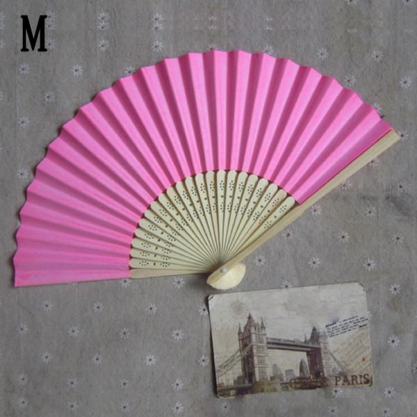 Wholesale Folding Hand Held Paper Fans Wedding Party Decor Pocket