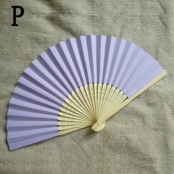 Wholesale Folding Hand Held Paper Fans Wedding Party Decor Pocket
