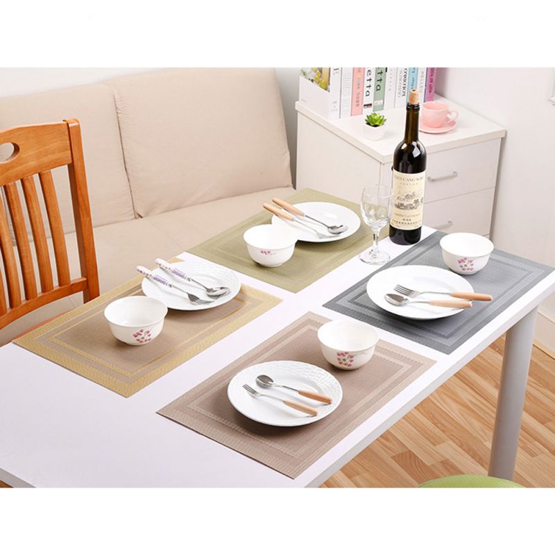 PVC Kitchen Dining Placemat Table Decor Mat Quick Drying Insulate Pad