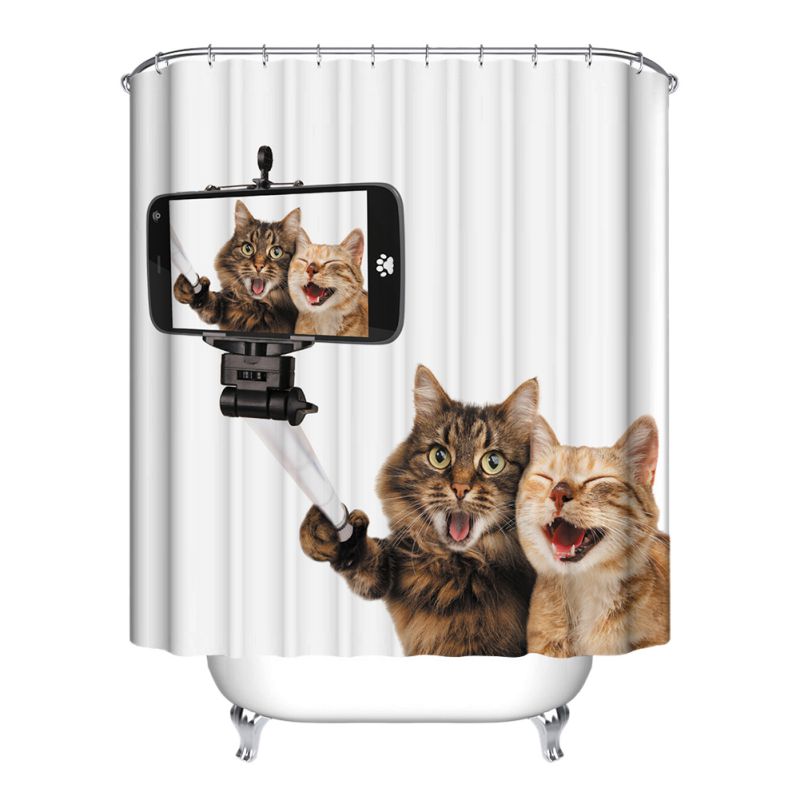 Animal Theme Waterproof Polyester Bathroom Shower Curtain Home Decor