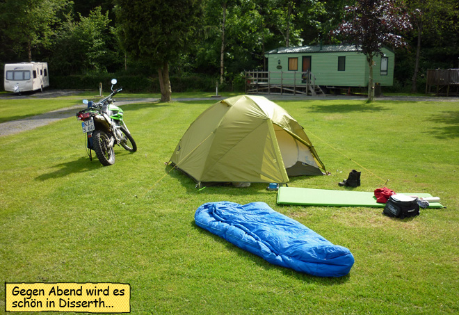 Endurowandern mit Zelt und Schlafsack