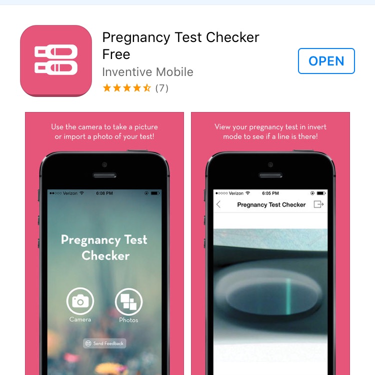 Pregnancy Test App Checker pregnancy test