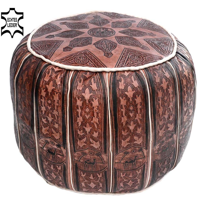 Moroccan Leather Seat Cushion Oriental Leather Seat Cushion Oriental Stool lsr8 eBay