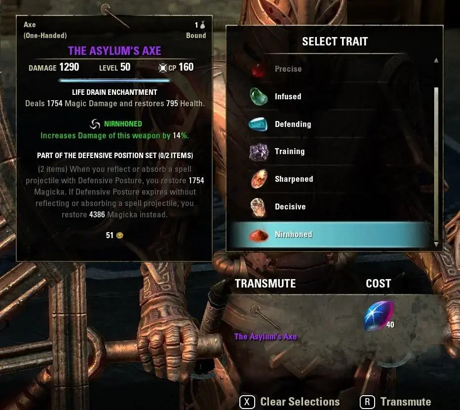Elder Scrolls Online How To Convert Your Transmute Crystals Into Gold