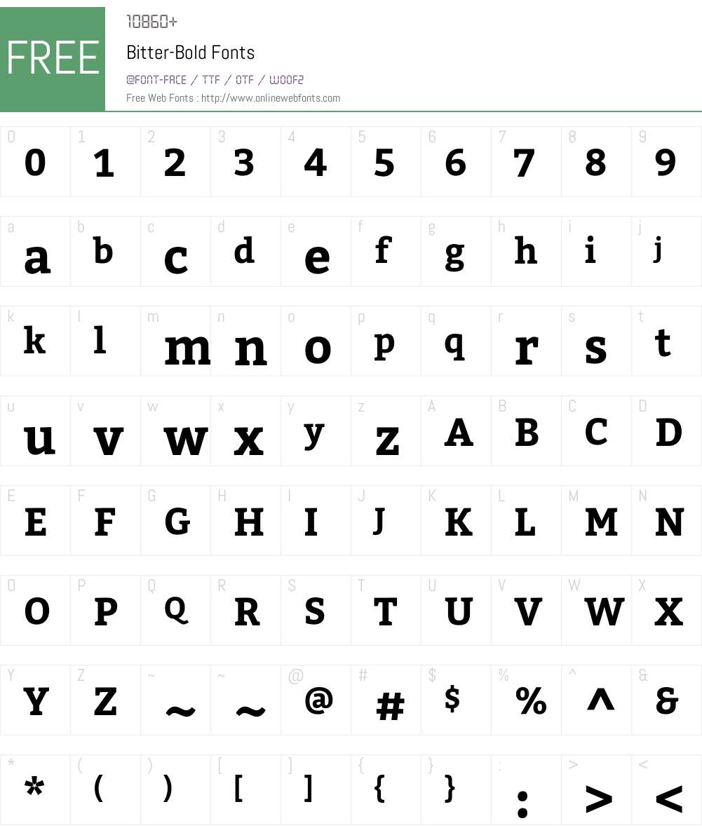 BitterBold 001.001 Fonts Free Download