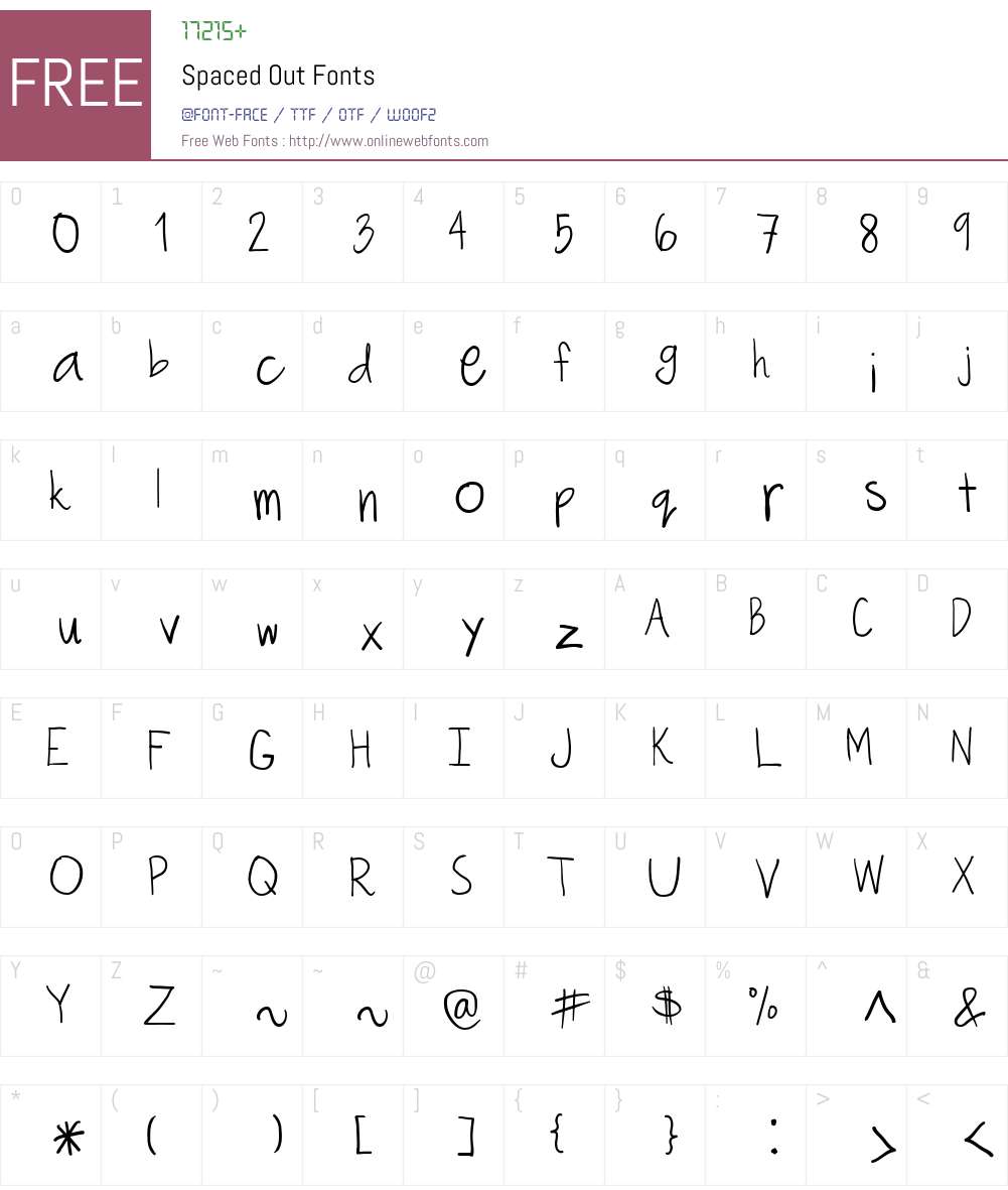 Spaced Out 1.00 2012 Fonts Free Download