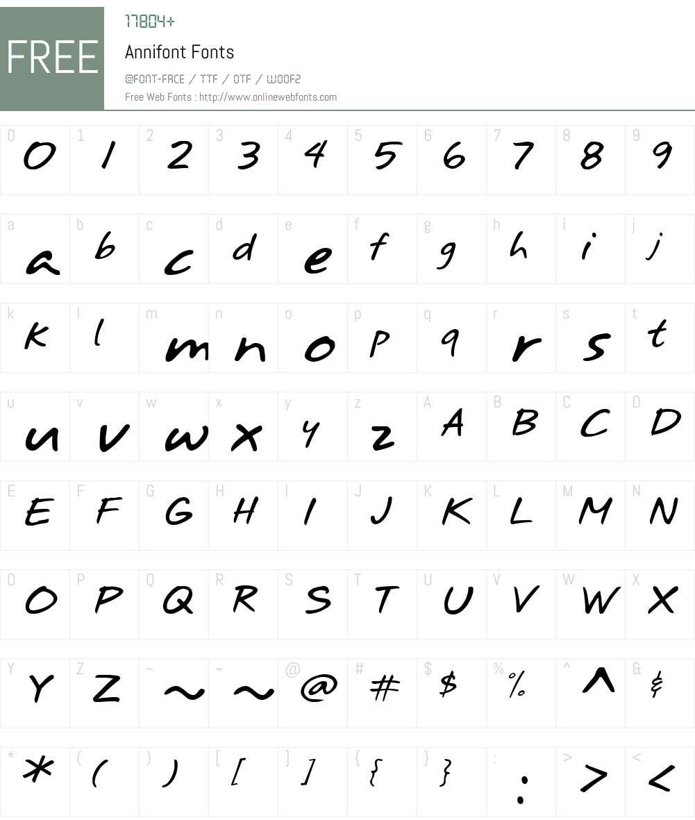Annifont V2 1.0 Mon Dec 08 141103 1997 Fonts Free Download