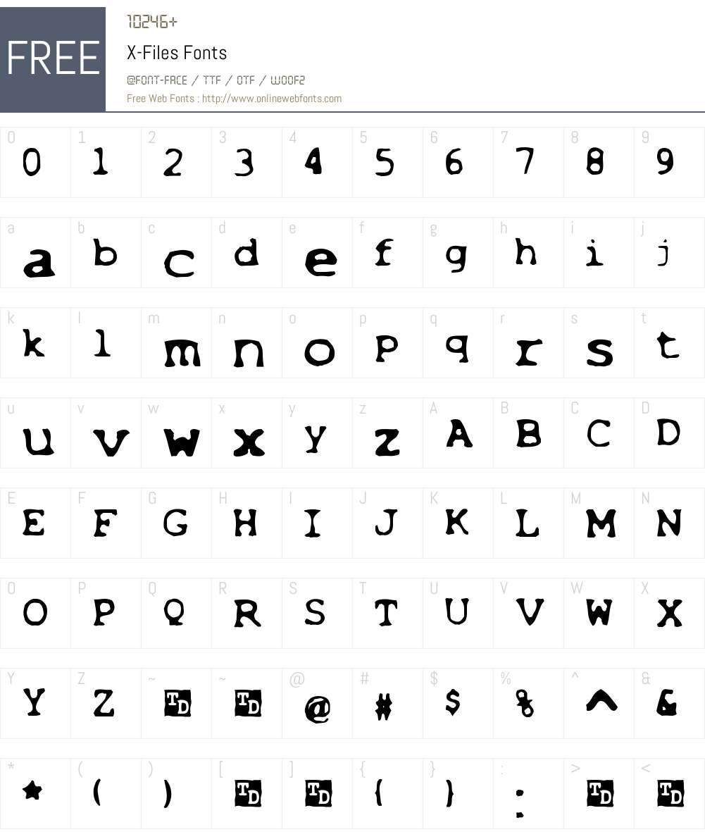 XFiles 1.0 Fonts Free Download