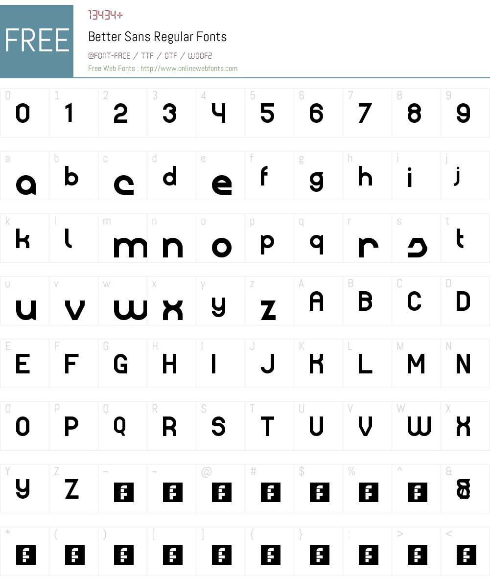 Better Sans Regular 1.0 Fonts Free Download