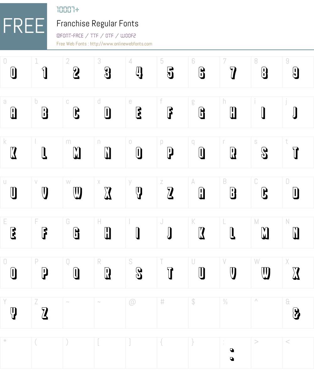 Franchise Regular 1.000 Fonts Free Download