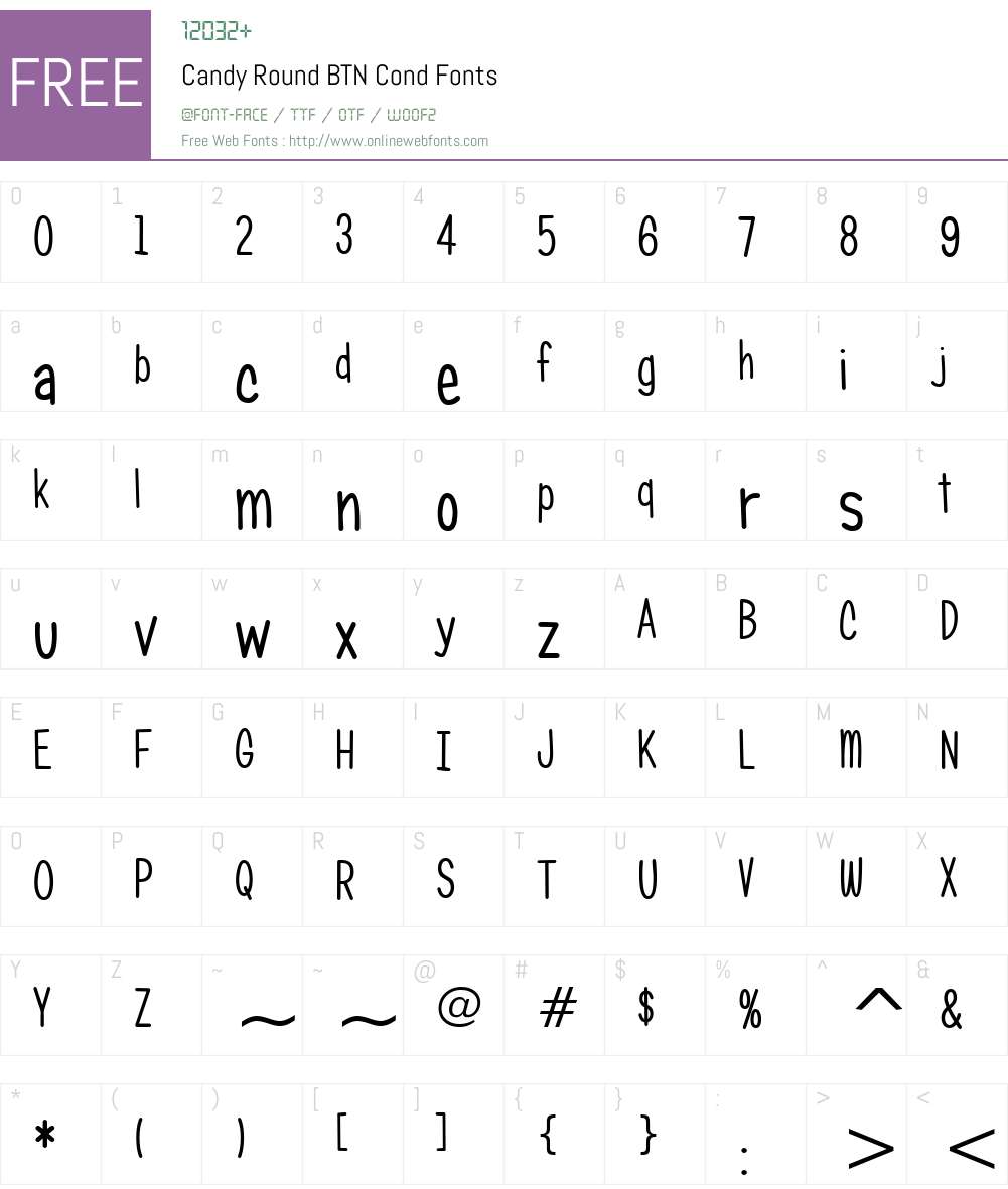 Candy Round BTN Cond 1.00 Fonts Free Download