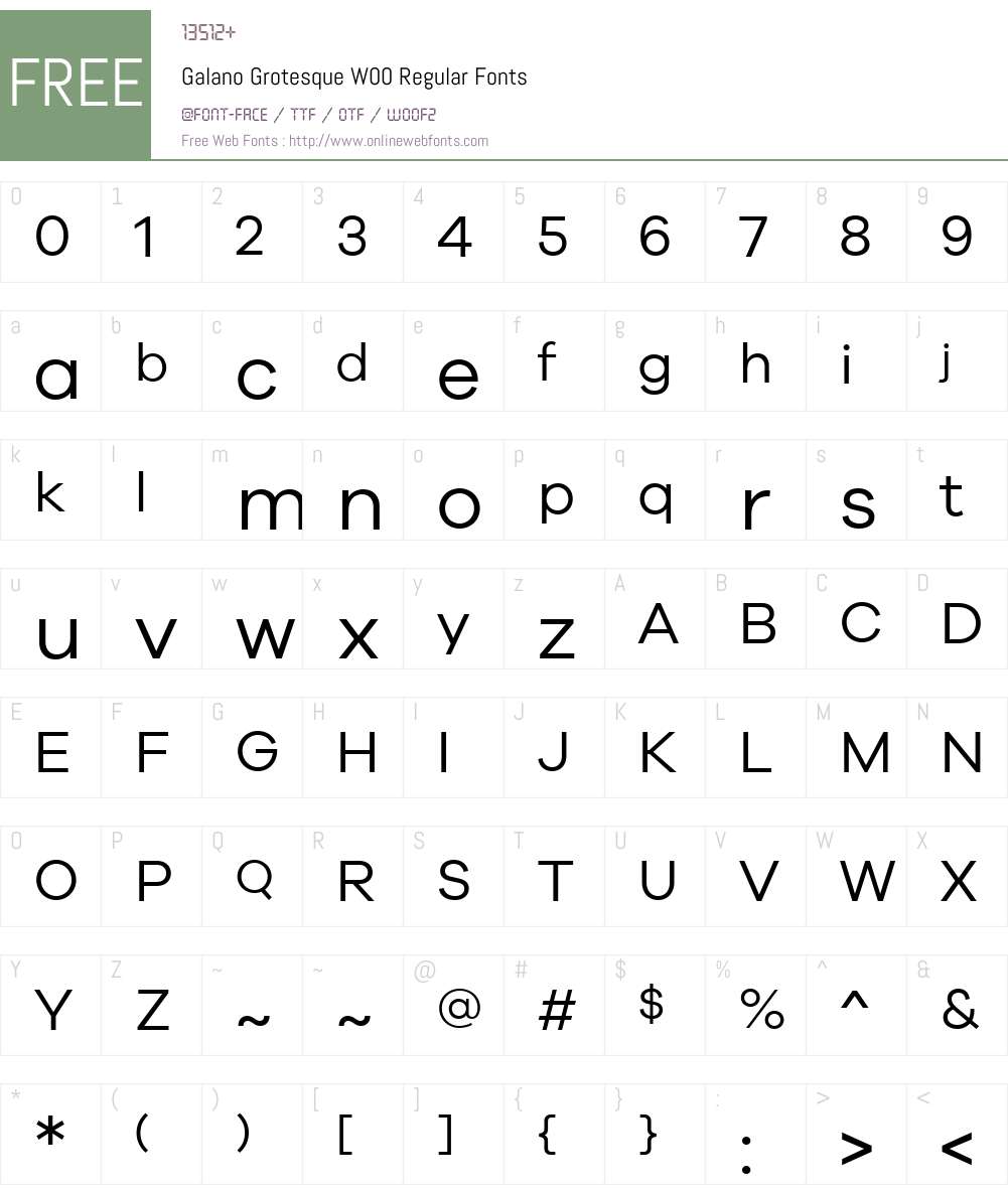 Galano Grotesque W00 Regular 1.00 Fonts Free Download