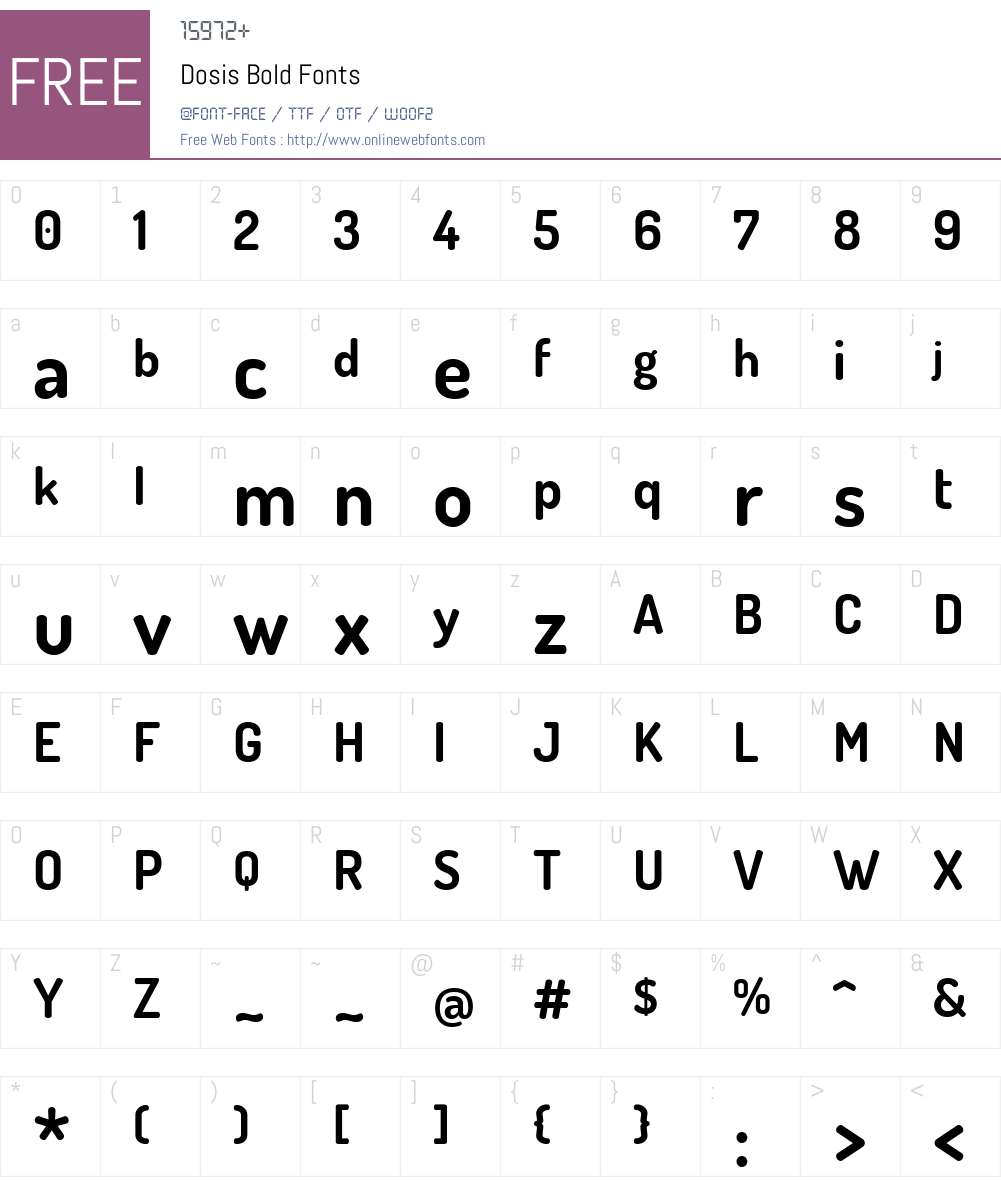 Dosis Bold 1.007 Fonts Free Download