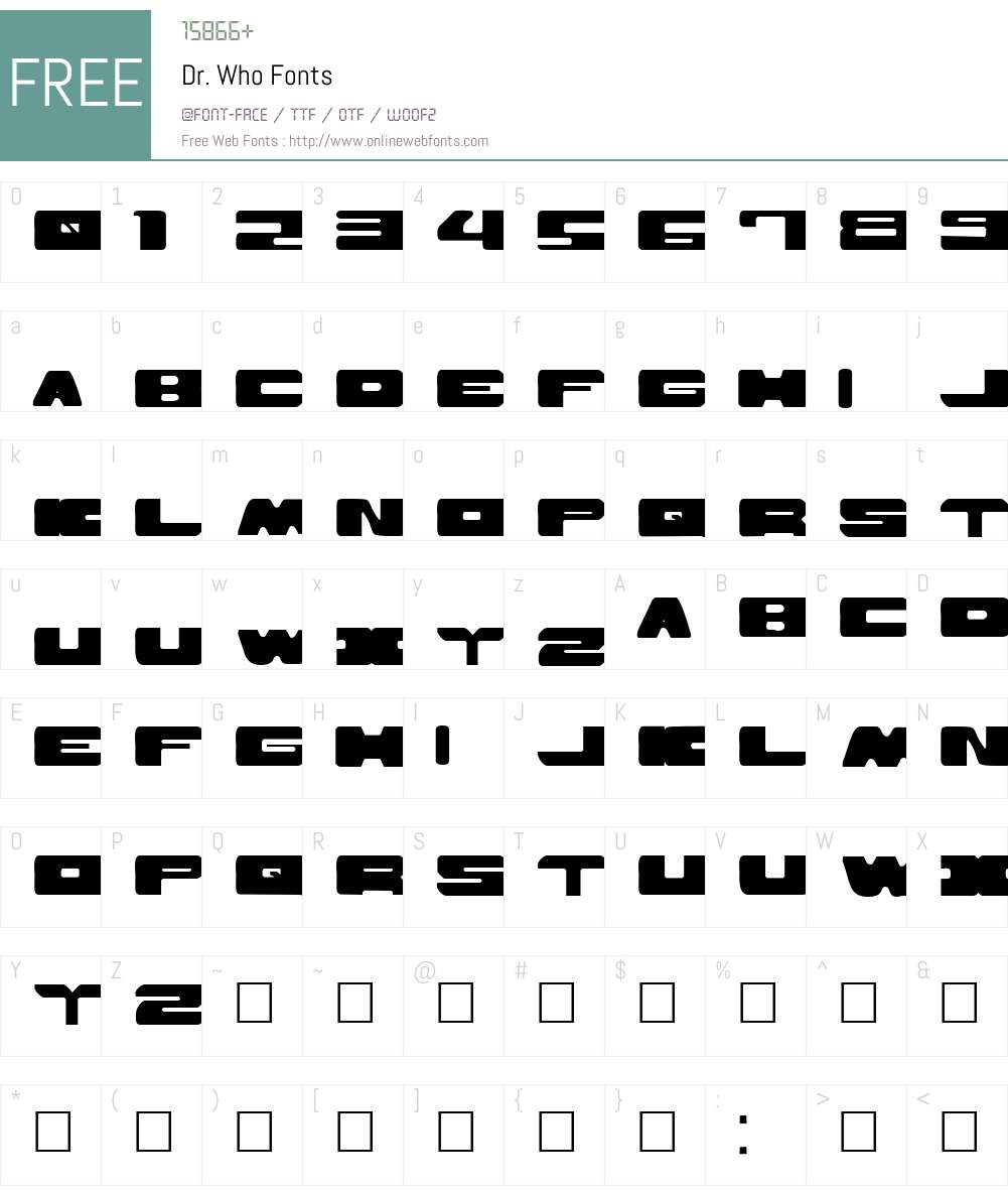 Dr. Who 1.0 Thu Aug 14 123314 1997 Fonts Free Download