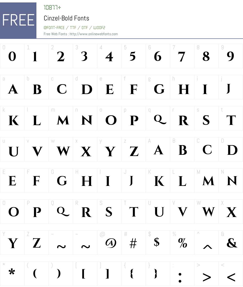 CinzelBold 1.001;PS 001.001;hotconv 1.0.56;makeotf.lib2.0