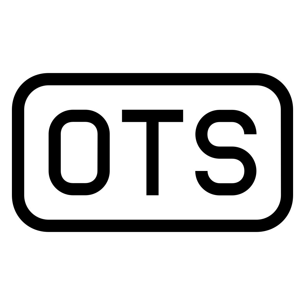 Ots File Type Rounded Rectangular Outlined Interface Symbol Svg Png