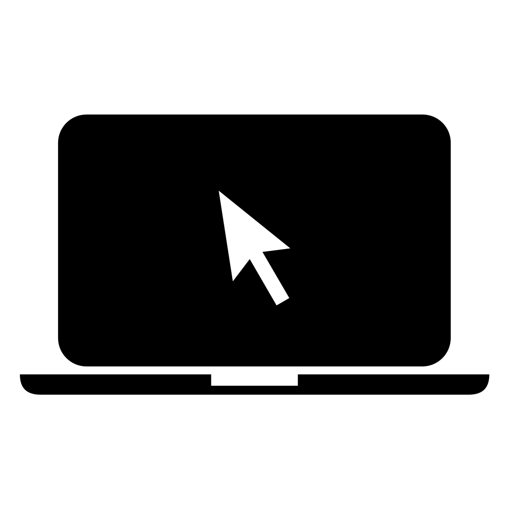 Mouse Pointer Arrow On Laptop Black Screen Svg Png Icon Free Download