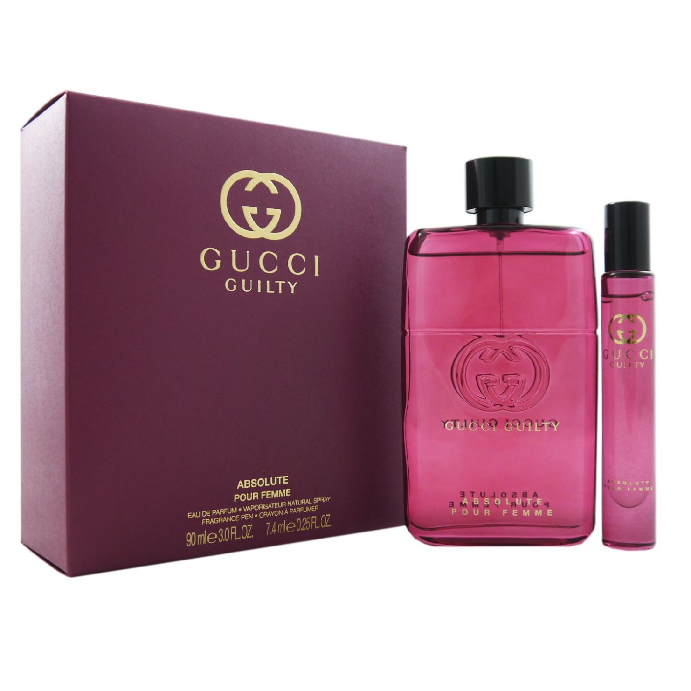 Gucci Guilty Absolute pour Femme Set 90ml EDP & 7,4ml Roller bei Riemax