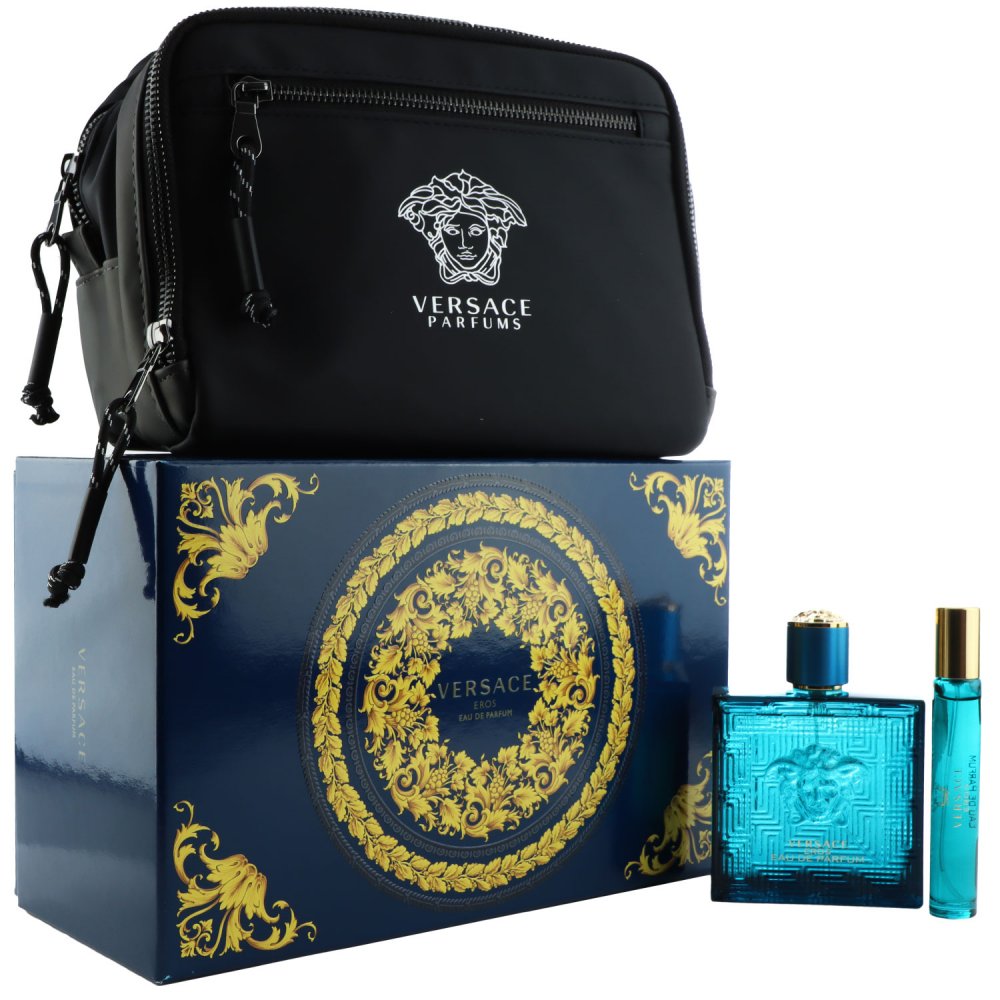 Versace Eros Set 100 ml & 10 ml EDP & Cosmetic Bag bei Riemax