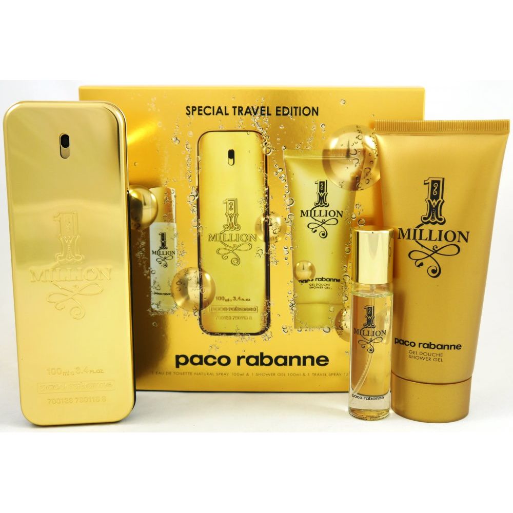 Paco Rabanne 1 One Million Set 100ml Eau de Toilette & 15ml EDT & 100ml