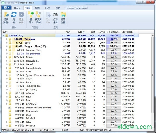treesize free官方中文版下载treesize free绿色版下载v4.3.1.494 免费版旋风软件园