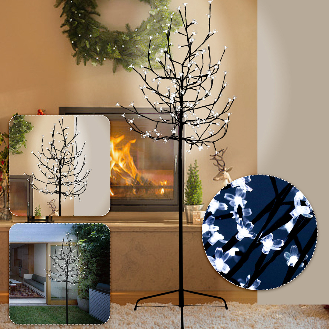 Kirschblütenbaum LED Lichterbaum 150220cm Kirschblüten Leuchtbaum außen innen eBay