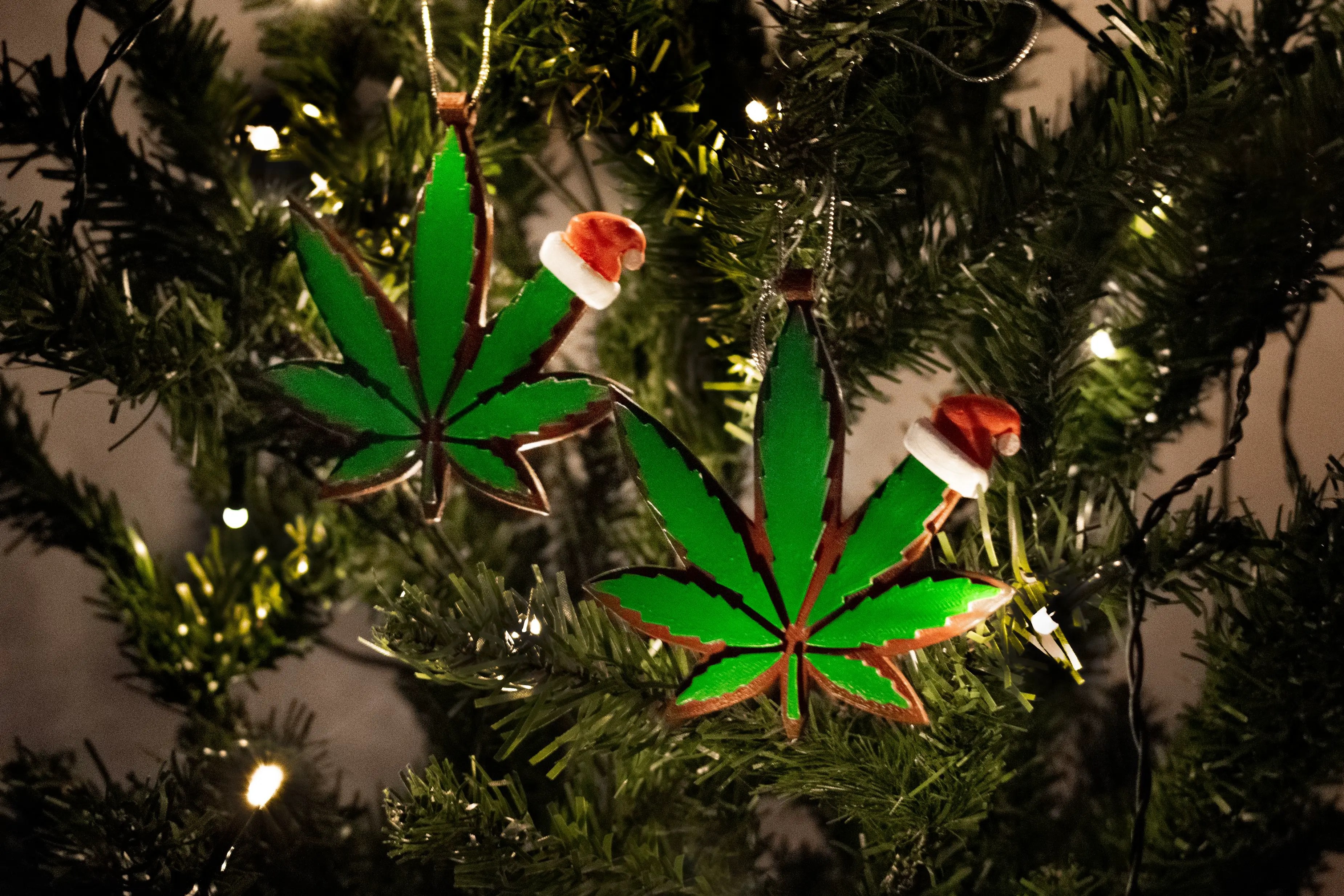 Marijuana Christmas Tree Ornament 3D models download Creality Cloud