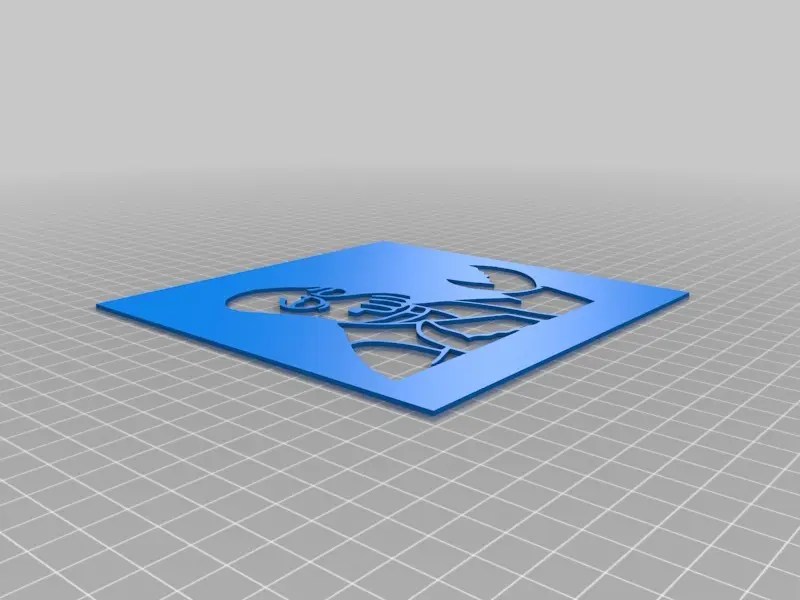 Free Digital Art STL Download Dr Zoidberg stencil 2by SMT_M 🦊