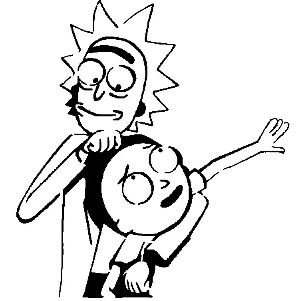 Rick and Morty stencil 2 3D models download Creality Cloud Rick and Morty stencil 2 3D models download Creality Cloud