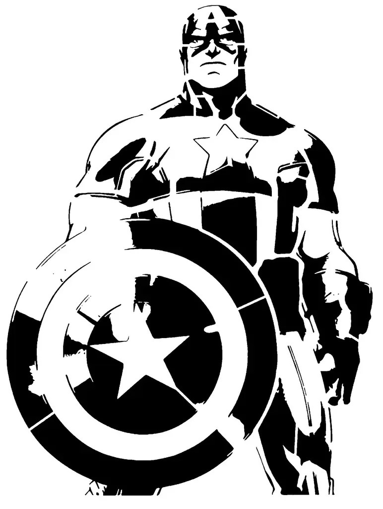 Captain America stencil 8 3D models download Creality Cloud Captain America stencil 8 3D models download Creality Cloud