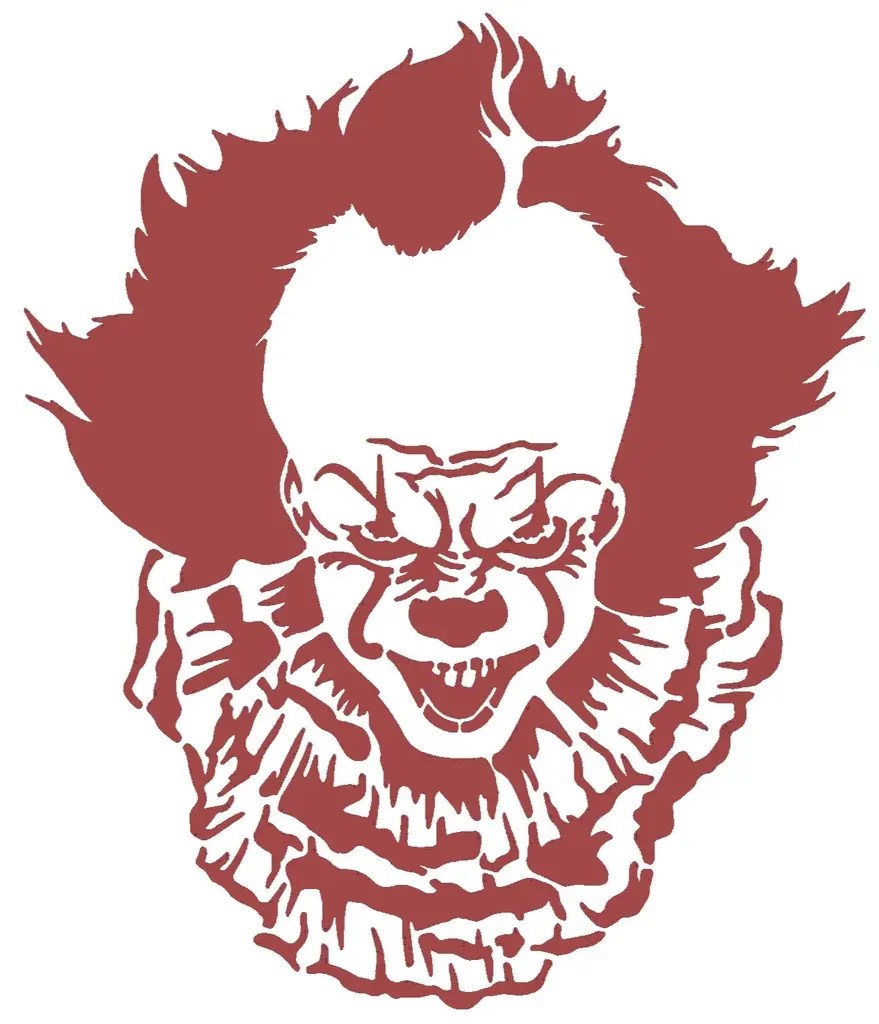 Free Characters & Creatures STL Download - Pennywise stencil 2by SMT_M 🦊