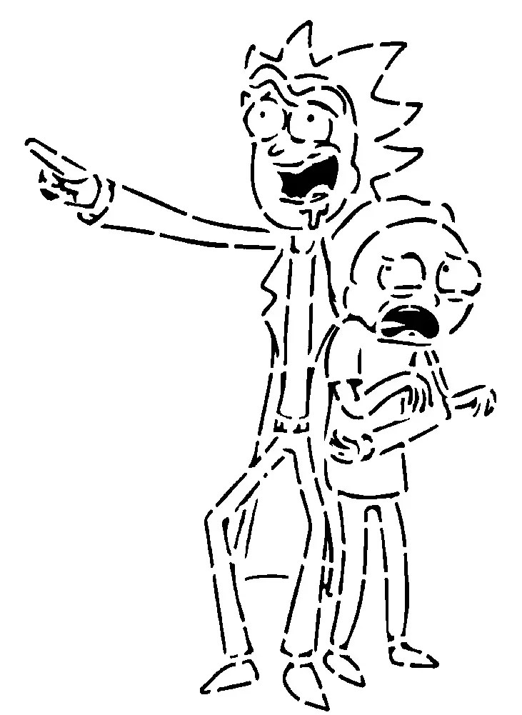 Free Digital Art STL Download Rick and morty stencil 7by SMT_M 🦊 Free Digital Art STL Download Rick and morty stencil 7by SMT_M 🦊