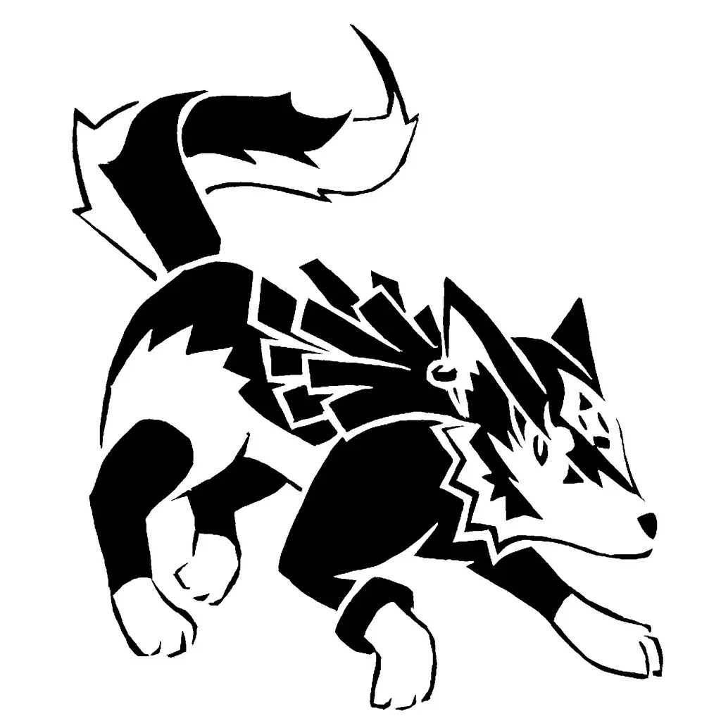 Wolf Link stencil 3D models download Creality Cloud